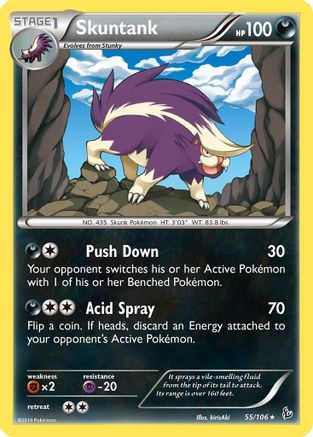 Skuntank 55/106 - XY  Flashfire Reverse Holofoil