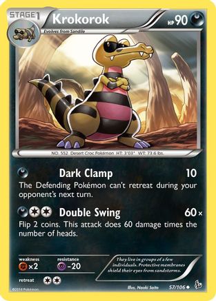 Krokorok 57/106 - XY  Flashfire Reverse Holofoil