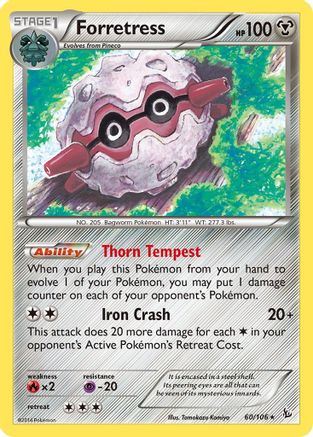 Forretress 60/106 - XY  Flashfire Reverse Holofoil