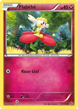 Flabebe (63) 63/106 - XY  Flashfire Reverse Holofoil