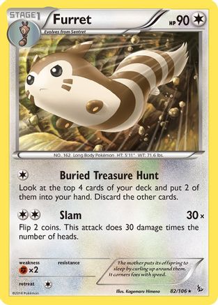 Furret 82/106 - XY  Flashfire Reverse Holofoil