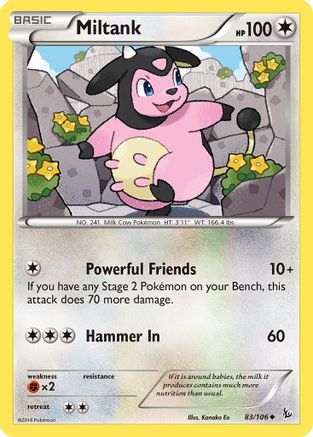 Miltank 83/106 - XY  Flashfire
