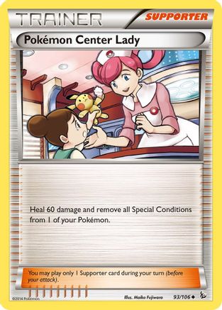 Pokemon Center Lady 93/106 - XY  Flashfire