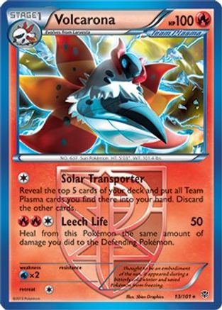 Volcarona - 13/101 (BW Plasma Blast) - Deck Exclusives Holofoil