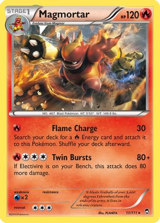Magmortar 11/111 - XY  Furious Fists