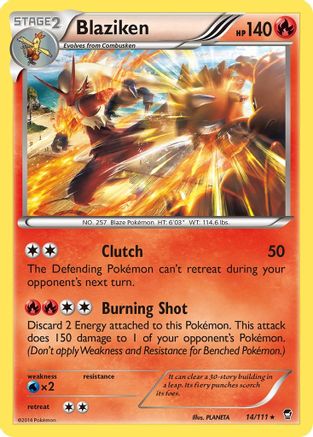 Blaziken 14/111 - XY  Furious Fists