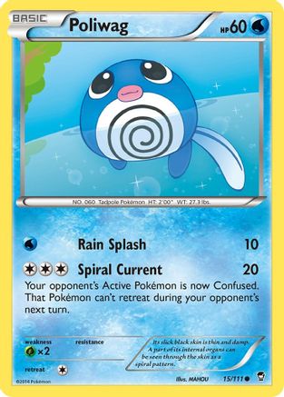 Poliwag 15/111 - XY  Furious Fists Reverse Holofoil