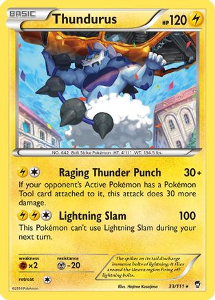 Thundurus 33/111 - XY  Furious Fists Reverse Holofoil