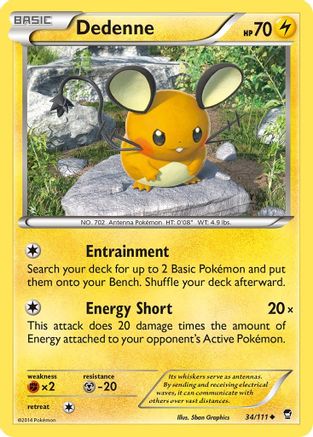 Dedenne 34/111 - XY  Furious Fists Reverse Holofoil