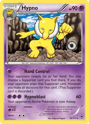 Hypno 36/111 - XY  Furious Fists Reverse Holofoil