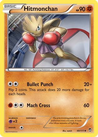 Hitmonchan 48/111 - XY  Furious Fists Reverse Holofoil
