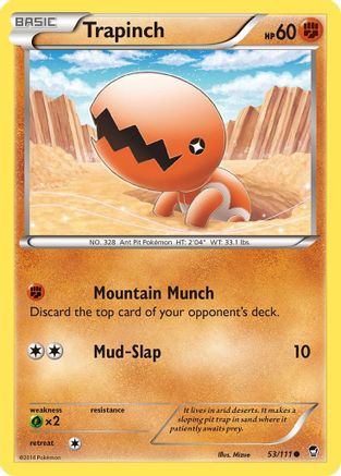 Trapinch 53/111 - XY  Furious Fists Reverse Holofoil