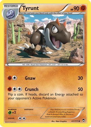 Tyrunt 61/111 - XY  Furious Fists Reverse Holofoil
