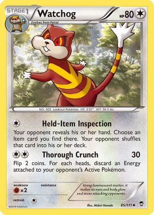 Watchog 85/111 - XY  Furious Fists Reverse Holofoil