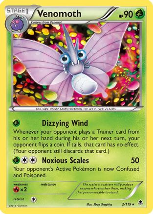 Venomoth 2/119 - XY  Phantom Forces