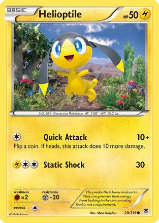 Helioptile (29)/119 - XY  Phantom Forces Reverse Holofoil
