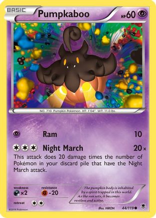 Pumpkaboo 44/119 - XY  Phantom Forces Reverse Holofoil