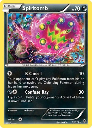 Spiritomb 55/119 - XY  Phantom Forces Reverse Holofoil