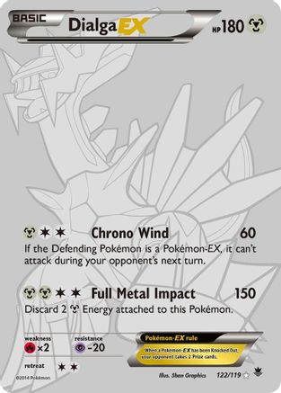 Dialga EX (122 Secret Rare)/119 - XY  Phantom Forces Holofoil