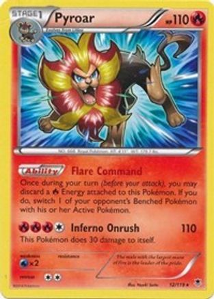 Pyroar - 12/119 (XY Phantom Forces) - Deck Exclusives
