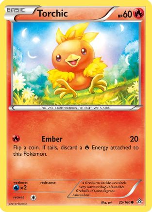 Torchic 25/160 - XY  Primal Clash Reverse Holofoil