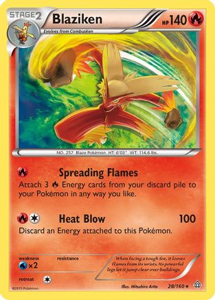 Blaziken/160 - XY  Primal Clash Reverse Holofoil