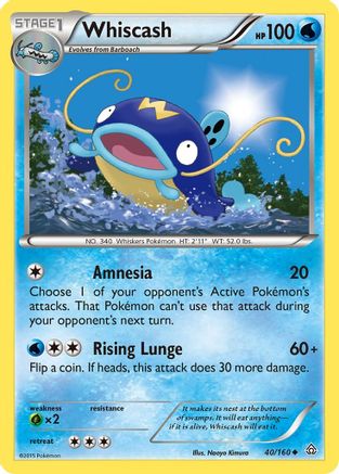 Whiscash/160 - XY  Primal Clash Reverse Holofoil