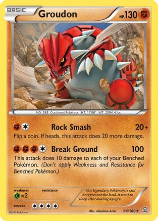 Groudon 84/160 - XY  Primal Clash Reverse Holofoil