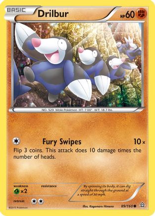 Drilbur/160 - XY  Primal Clash Reverse Holofoil