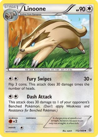 Linoone/160 - XY  Primal Clash Reverse Holofoil