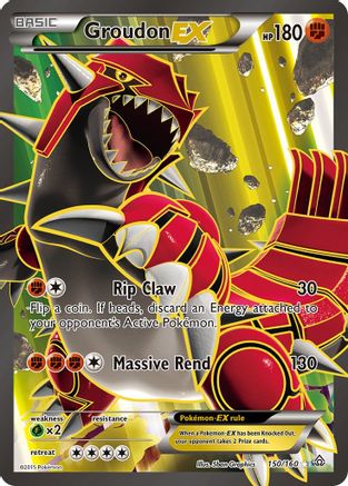 Groudon EX (150 Full Art)/160 - XY  Primal Clash Holofoil