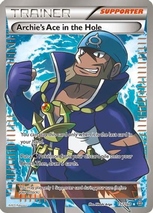 Archie's Ace in the Hole (157 Full Art)/160 - XY  Primal Clash Holofoil