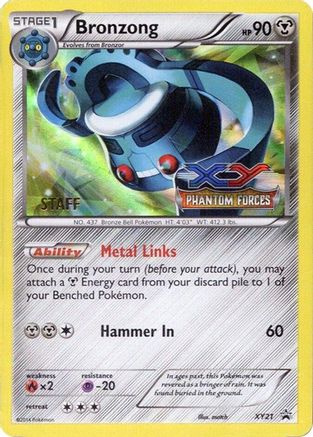 Bronzong - XY21 (Prerelease) [Staff] - XY Promos Holofoil