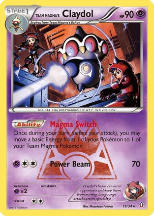 Team Magma's Claydol 11/34 - Double Crisis