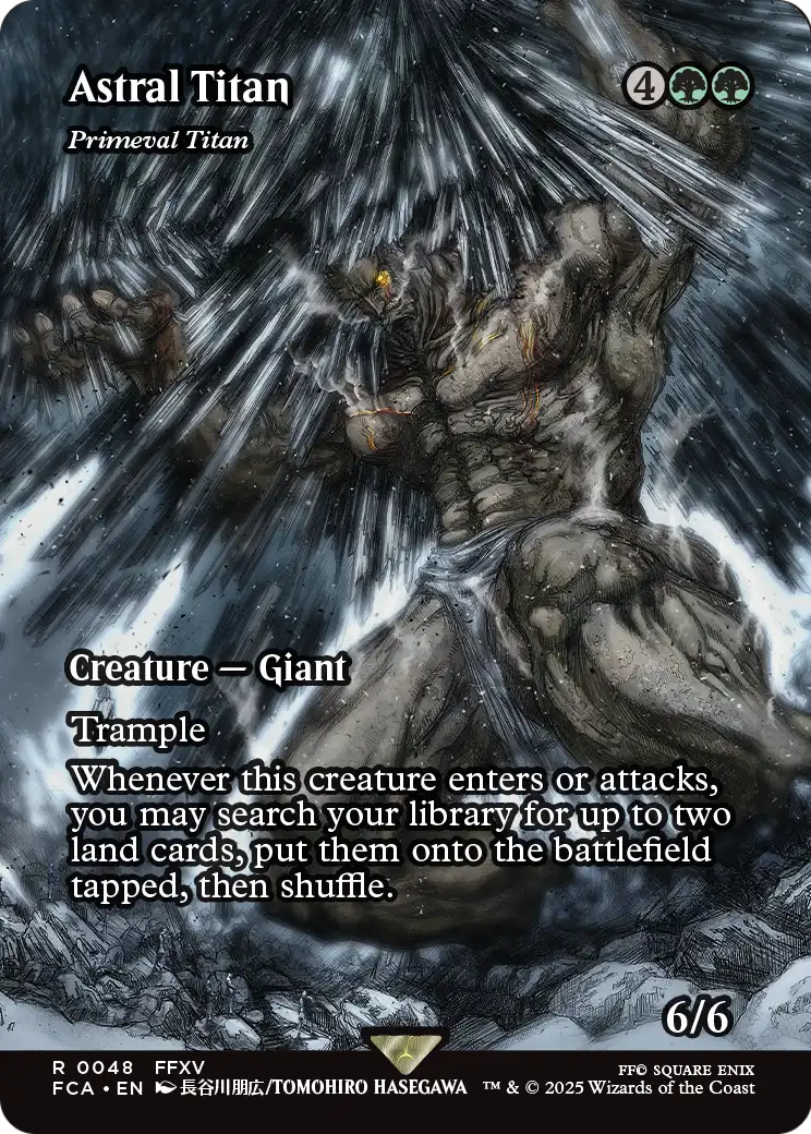 Astral Titan - Primeval Titan (Showcase) (FCA-048) (Borderless) [FINAL FANTASY: Through the Ages]