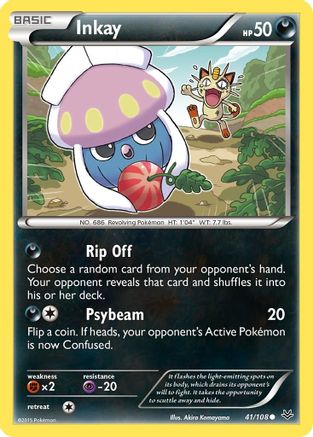 Inkay 41/108 - XY  Roaring Skies Reverse Holofoil