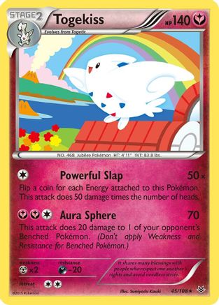 Togekiss (45) 45/108 - XY  Roaring Skies Reverse Holofoil
