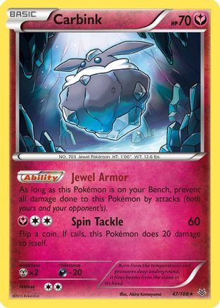 Carbink 47/108 - XY  Roaring Skies Reverse Holofoil