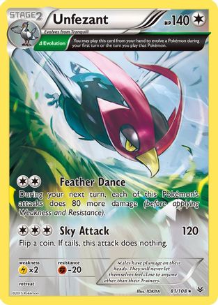 Unfezant (81 Delta) 81/108 - XY  Roaring Skies