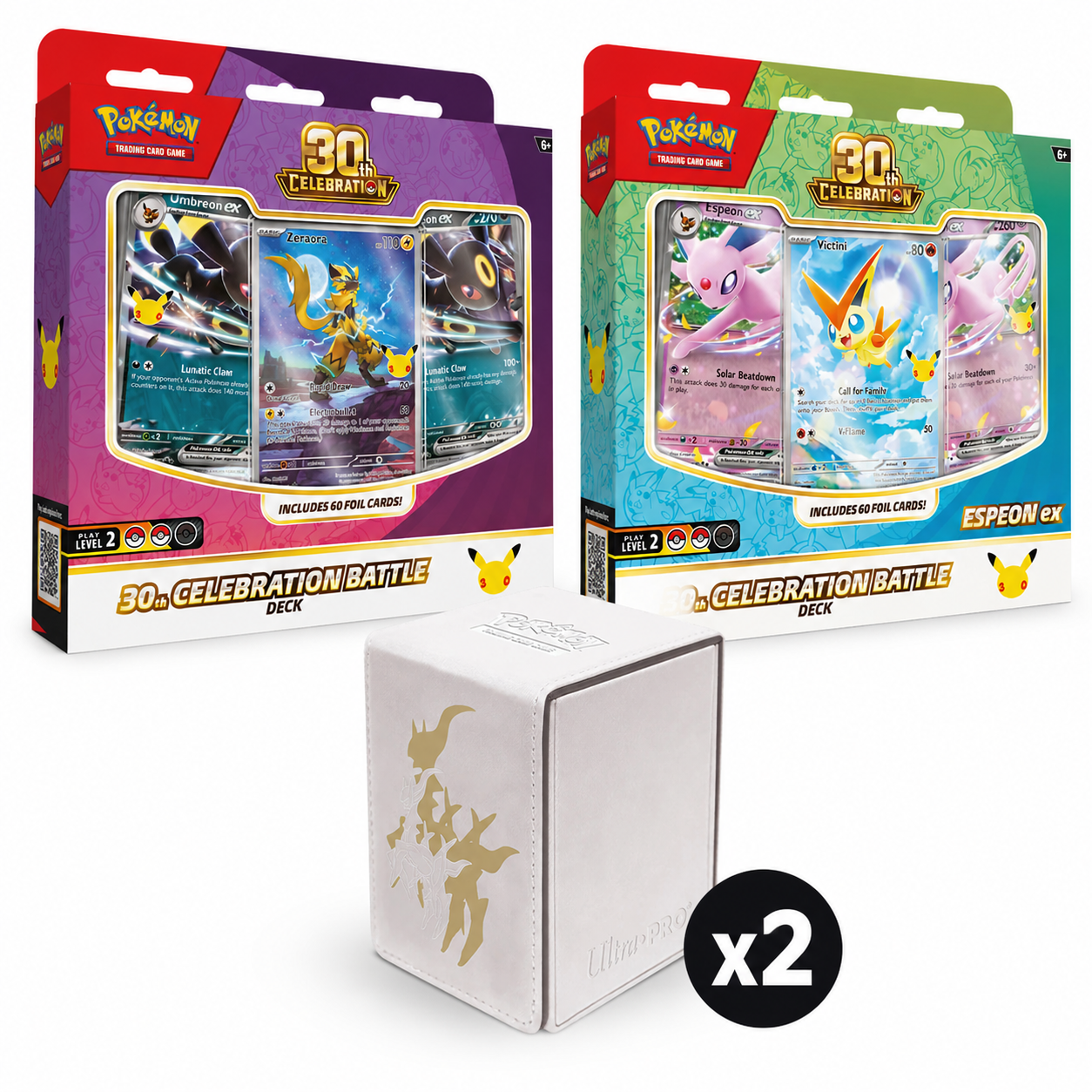 Pokémon TCG - 30th Celebration - Umbreon ex and Espeon ex Battle Deck Bundle (Pre-Order Oct 30 2026)