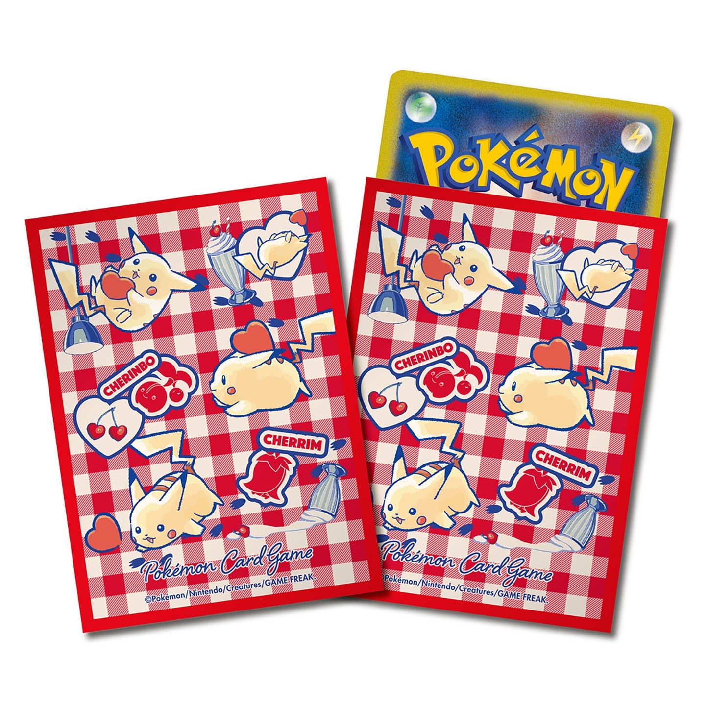 Pokémon Center Japan Official Sleeves: Pikachu Hearts Sleeves (Red)