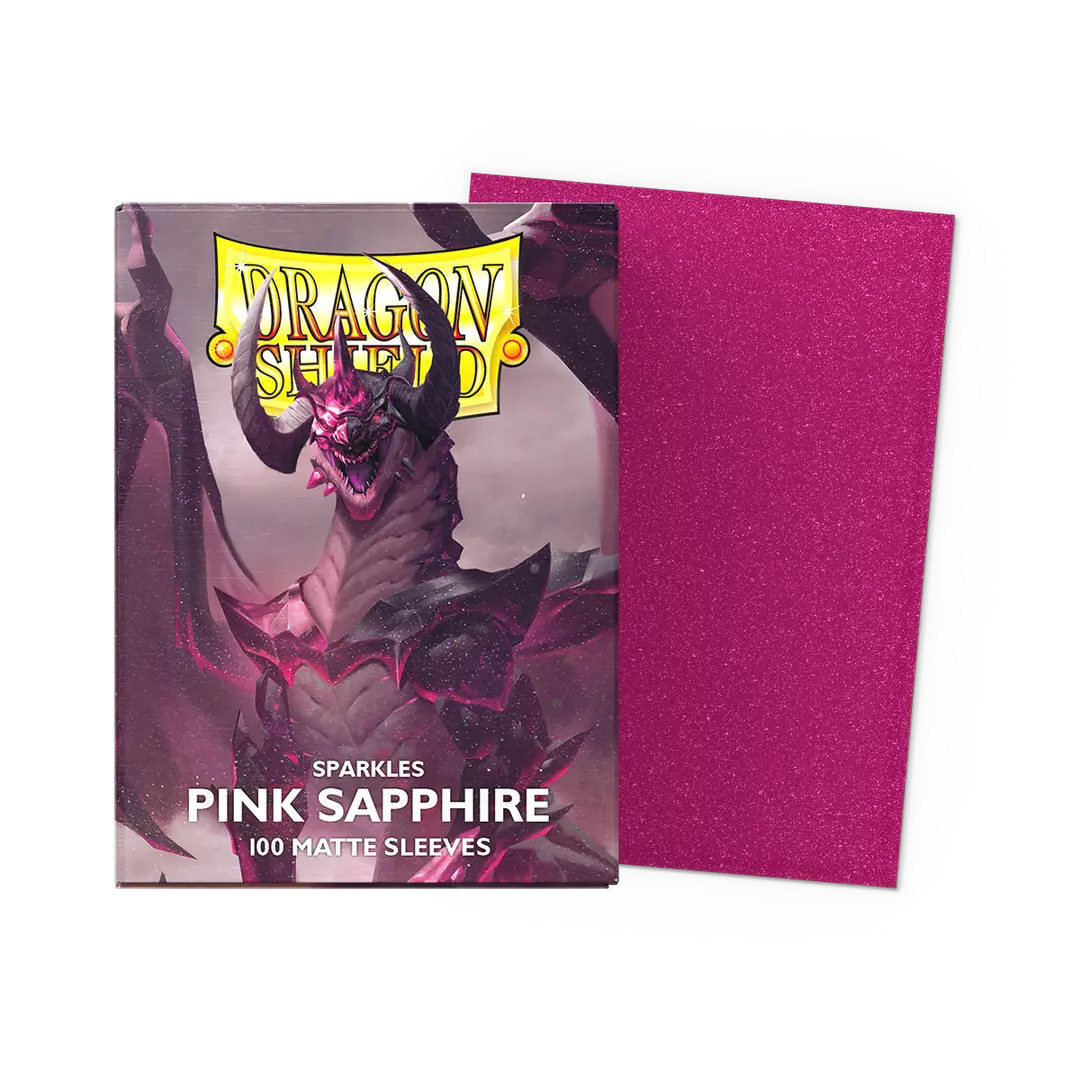Dragon Shield Sleeves - Sparkling Matte Standard (Pink Sapphire)