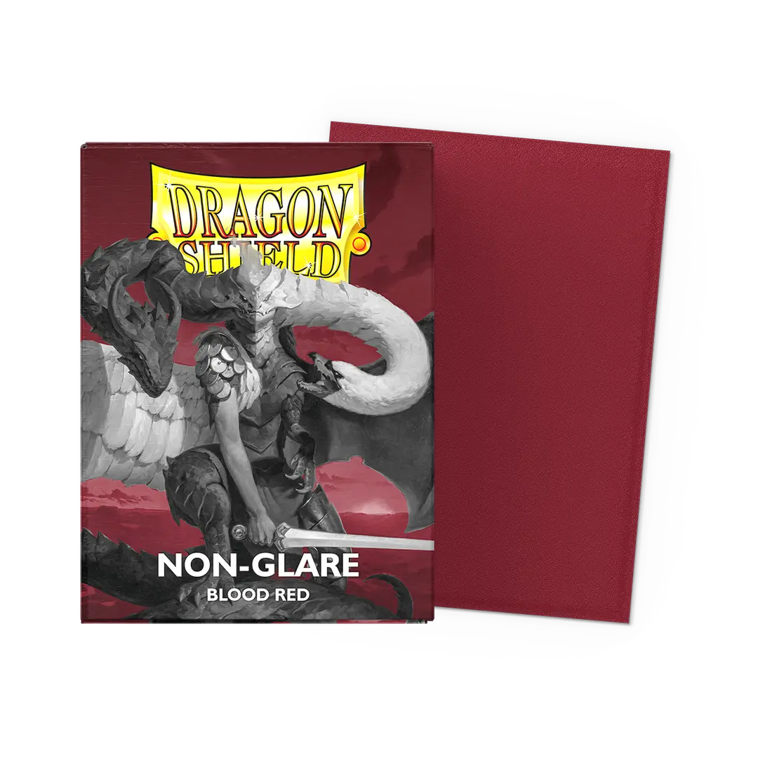 Dragon Shield Sleeves - Matte Standard (Blood Red Non-Glare)