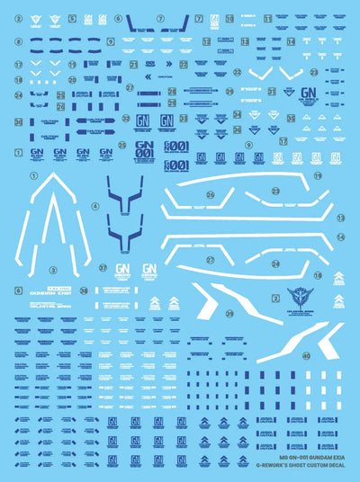 G-Rework Decal - MG GN-001 Gundam Exia Use