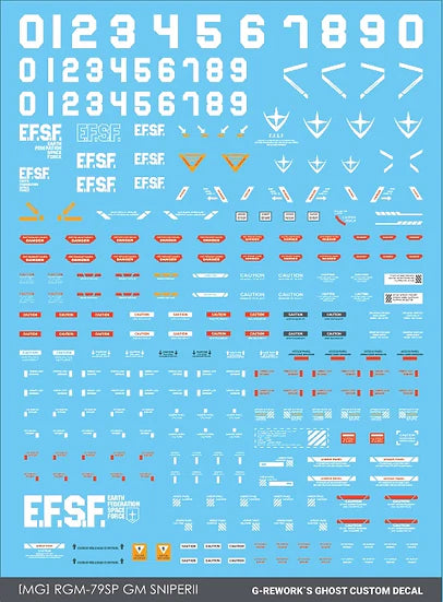G-Rework Decal - MG RGM-79SP GM Sniper II Use