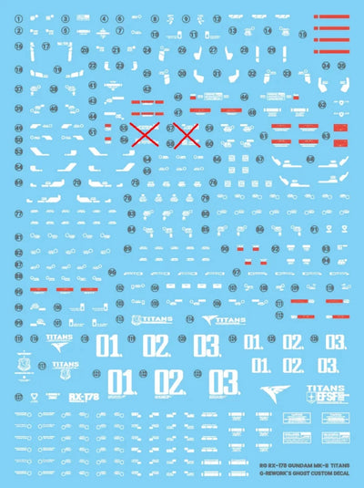 G-Rework Decal - RG RX-178 Gundam Mk-II Titans Use