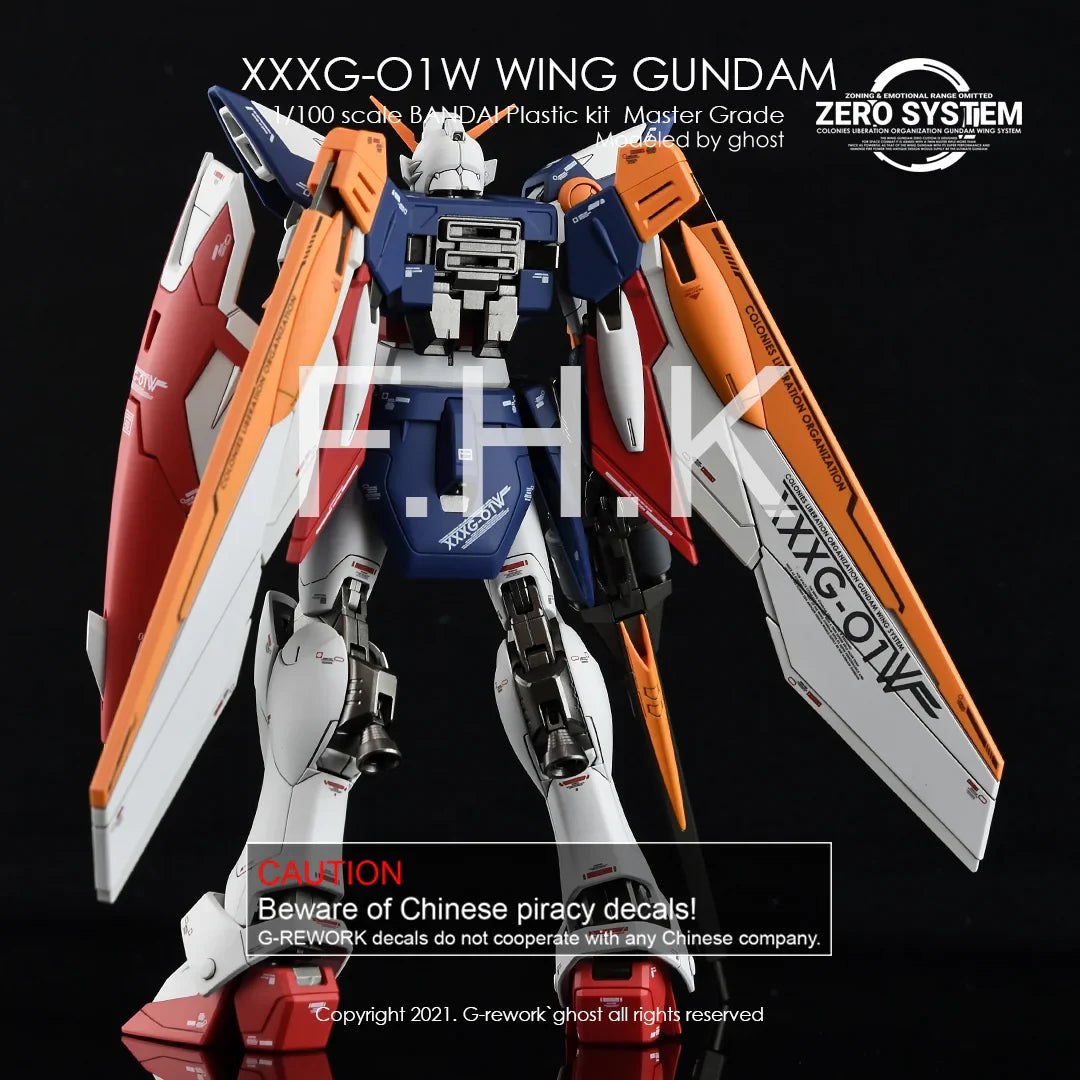 G-Rework Decal - MG XXXG-01W Wing Gundam TV Ver. Use