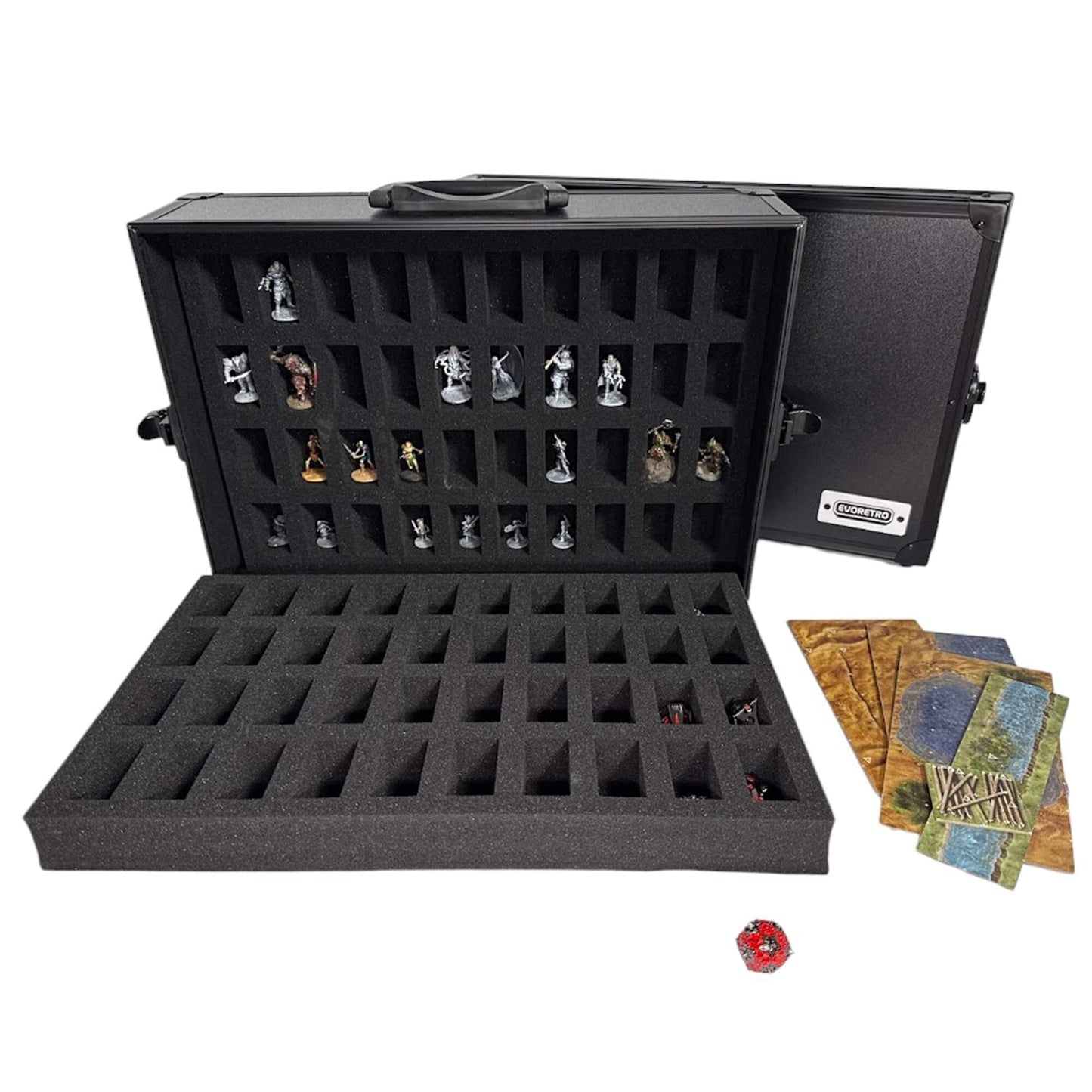 80-Slot EVORETRO Miniature Storage Case with Customizable Foam