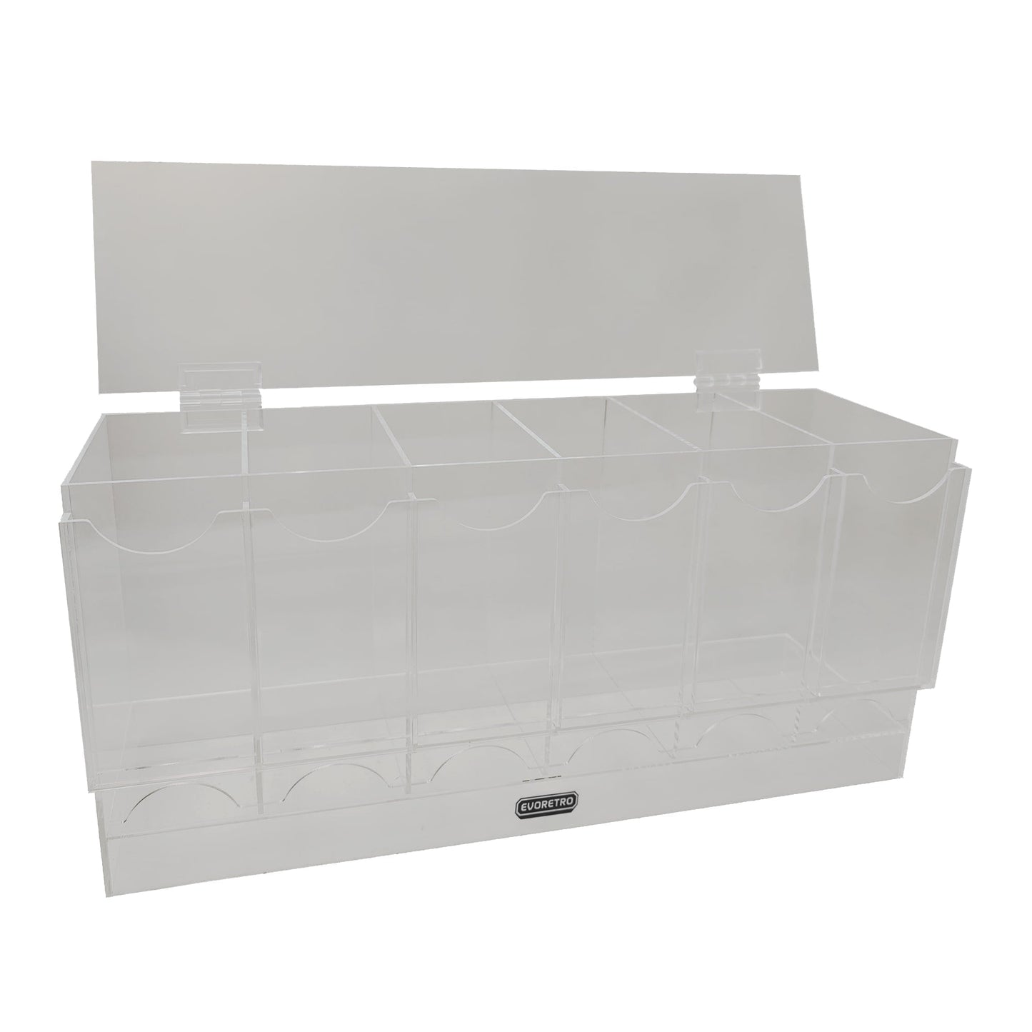 EVORETRO Acrylic Display Stand for Booster  DispenserPacks – Retail Counter Unit with Top Shelf (Online Only)