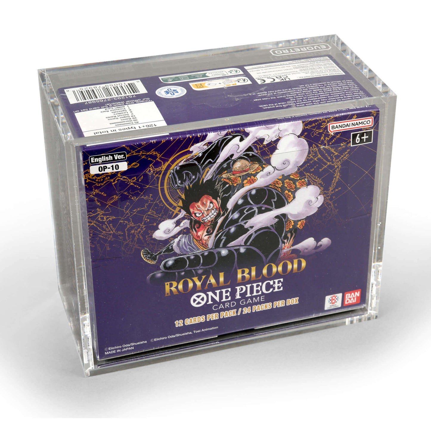 EVORETRO Acrylic Case Display for Bandai One Piece OPP 4-6 TCG Booster Box English Pack of 1